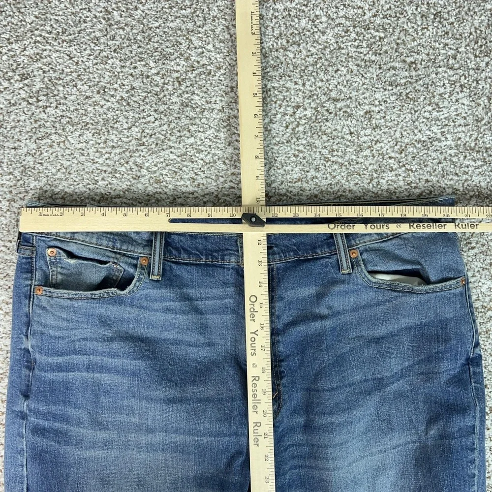 Levis 547 Jeans Mens 42x30 Blue Relaxed Bootcut Stretch Denim Workwear Casual